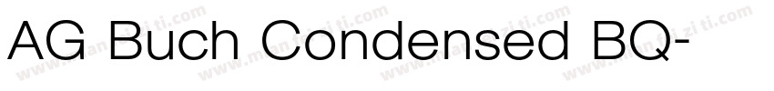 AG Buch Condensed BQ字体转换